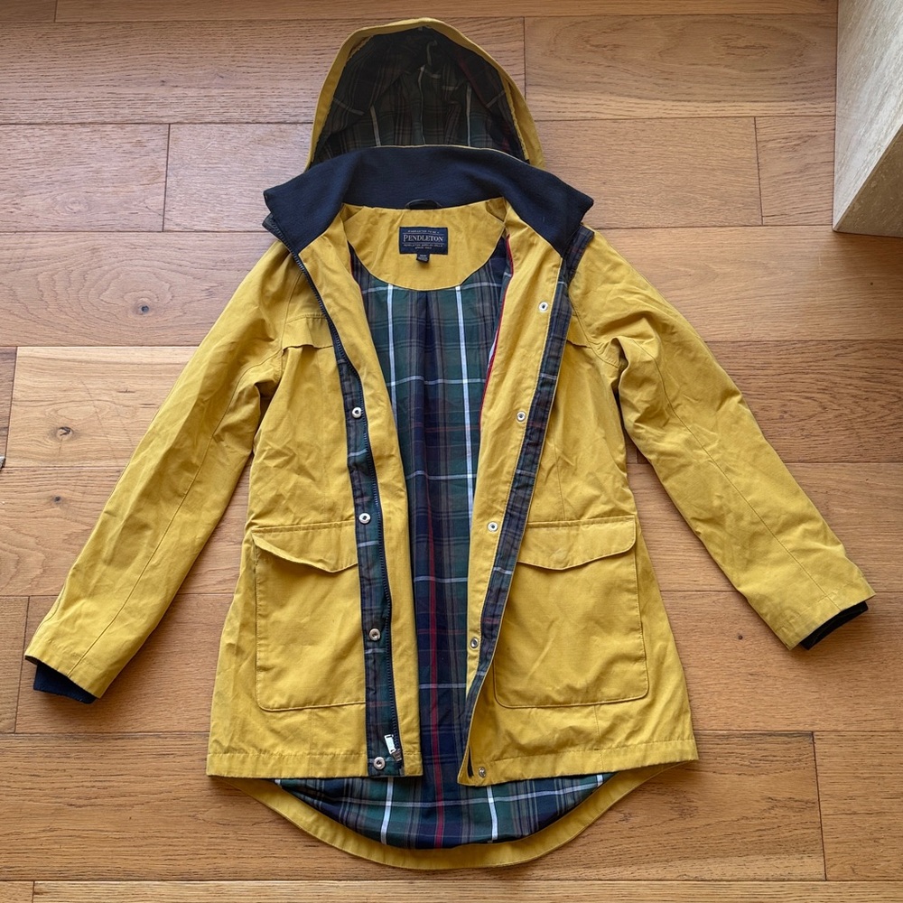 Pendleton Yellow Jacket with Plaid Trim - image 1